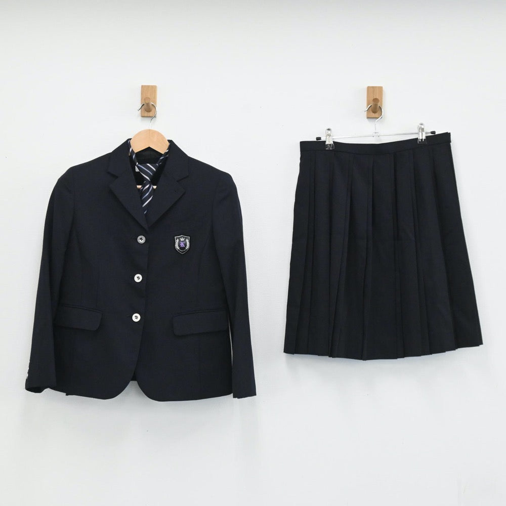 【中古】大阪府 金光藤蔭高等学校 女子制服 4点（ブレザー・ニット・スカート）sf003696