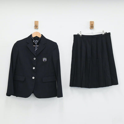 【中古】大阪府 金光藤蔭高等学校 女子制服 4点（ブレザー・ニット・スカート）sf003696