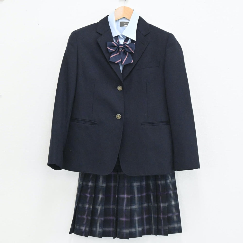 【中古】福岡県 飛鳥未来高等学校 福岡キャンパス 女子制服 5点（ブレザー・シャツ・スカート）sf003698