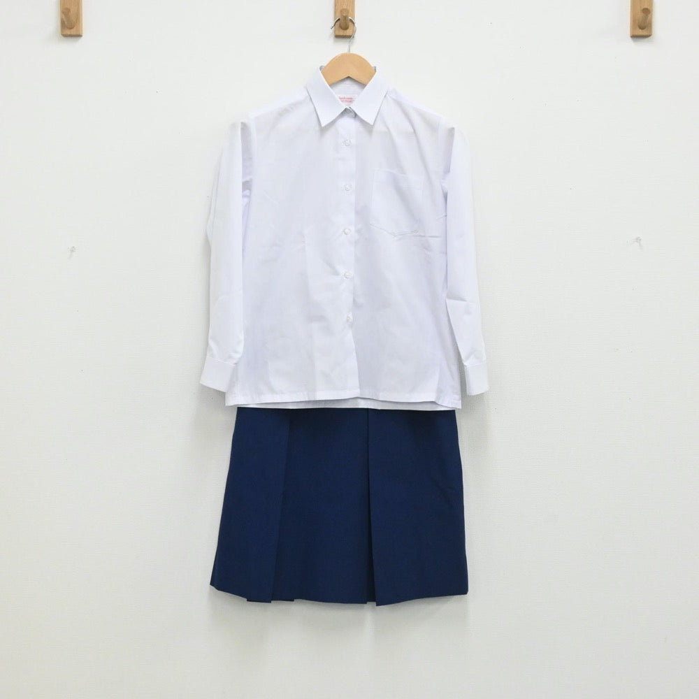 【中古】埼玉県 霞ヶ関東中学校 女子制服 4点（シャツ・ベスト・スカート）sf003701