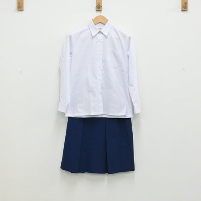 【中古】埼玉県 霞ヶ関東中学校 女子制服 4点（シャツ・ベスト・スカート）sf003701