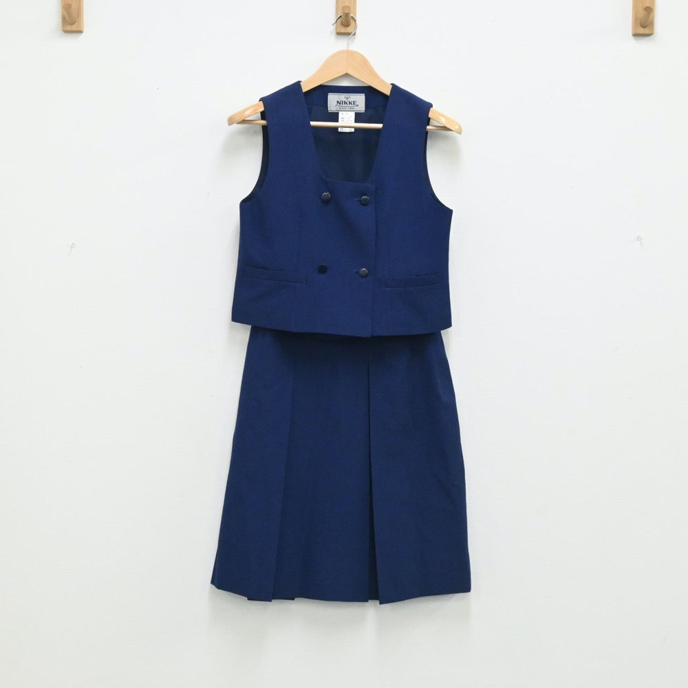 【中古】埼玉県 霞ヶ関東中学校 女子制服 4点（シャツ・ベスト・スカート）sf003701