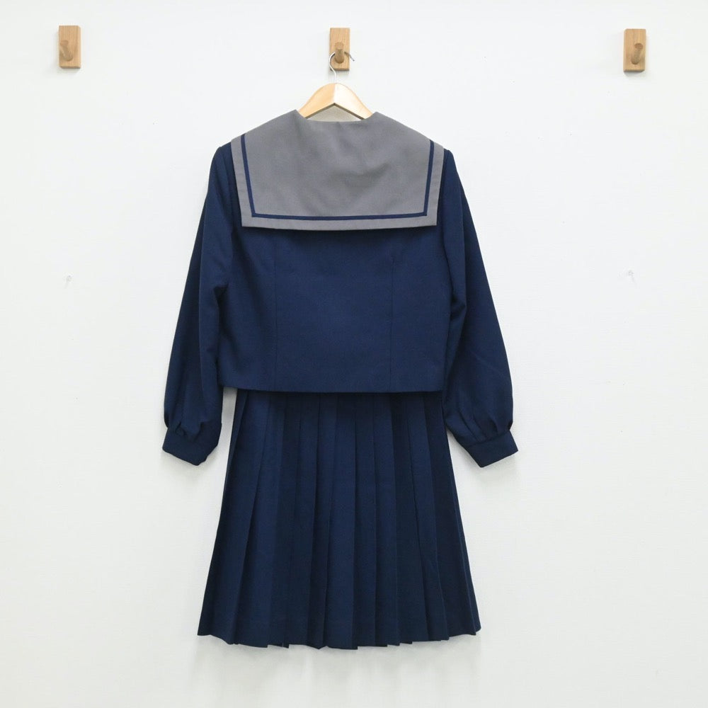 【中古】茨城県 神栖第四中学校 女子制服 3点（セーラー服・スカート）sf003702