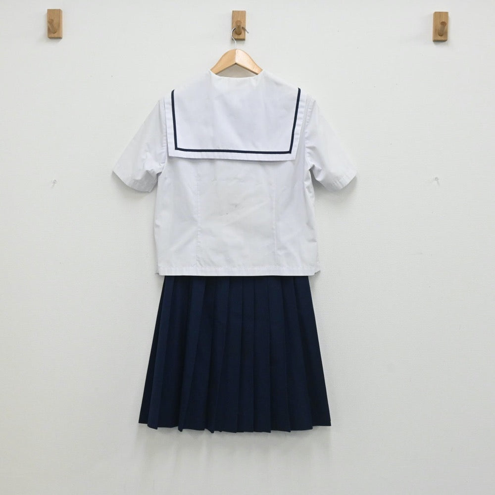 【中古】茨城県 神栖第四中学校 女子制服 3点（セーラー服・スカート）sf003703