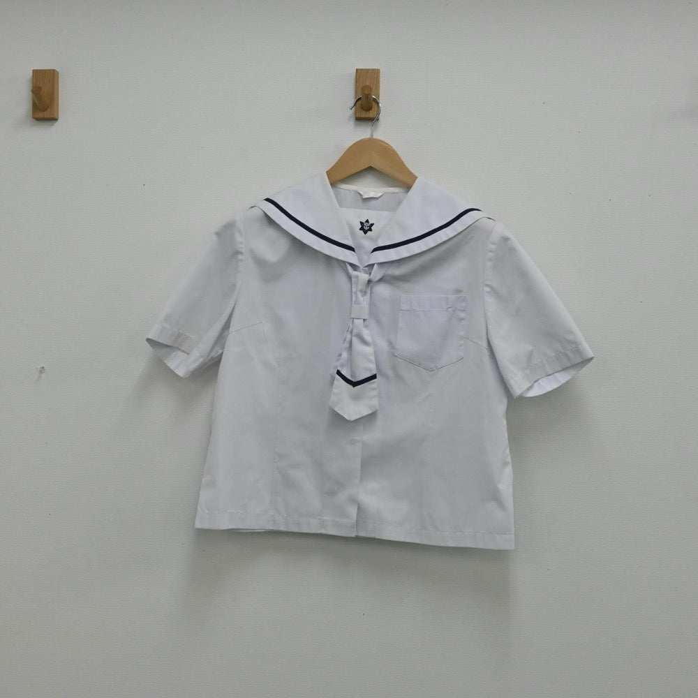 【中古】茨城県 神栖第四中学校 女子制服 3点（セーラー服・スカート）sf003703