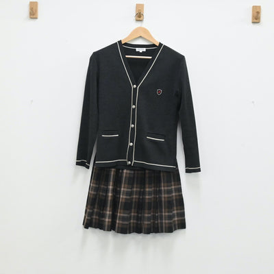 【中古】東京都 八王子学園八王子高等学校 女子制服 6点（ブレザー・シャツ・ニット・スカート）sf003704