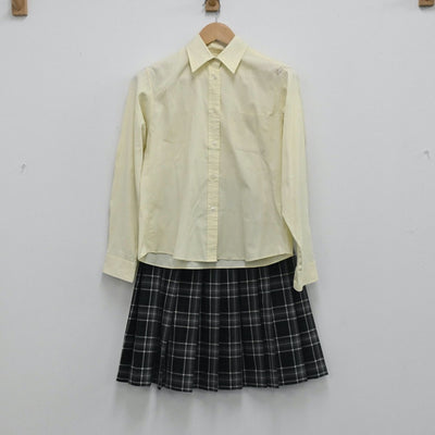 【中古】東京都 八王子学園八王子高等学校 女子制服 3点（シャツ・ニットベスト・スカート）sf003705