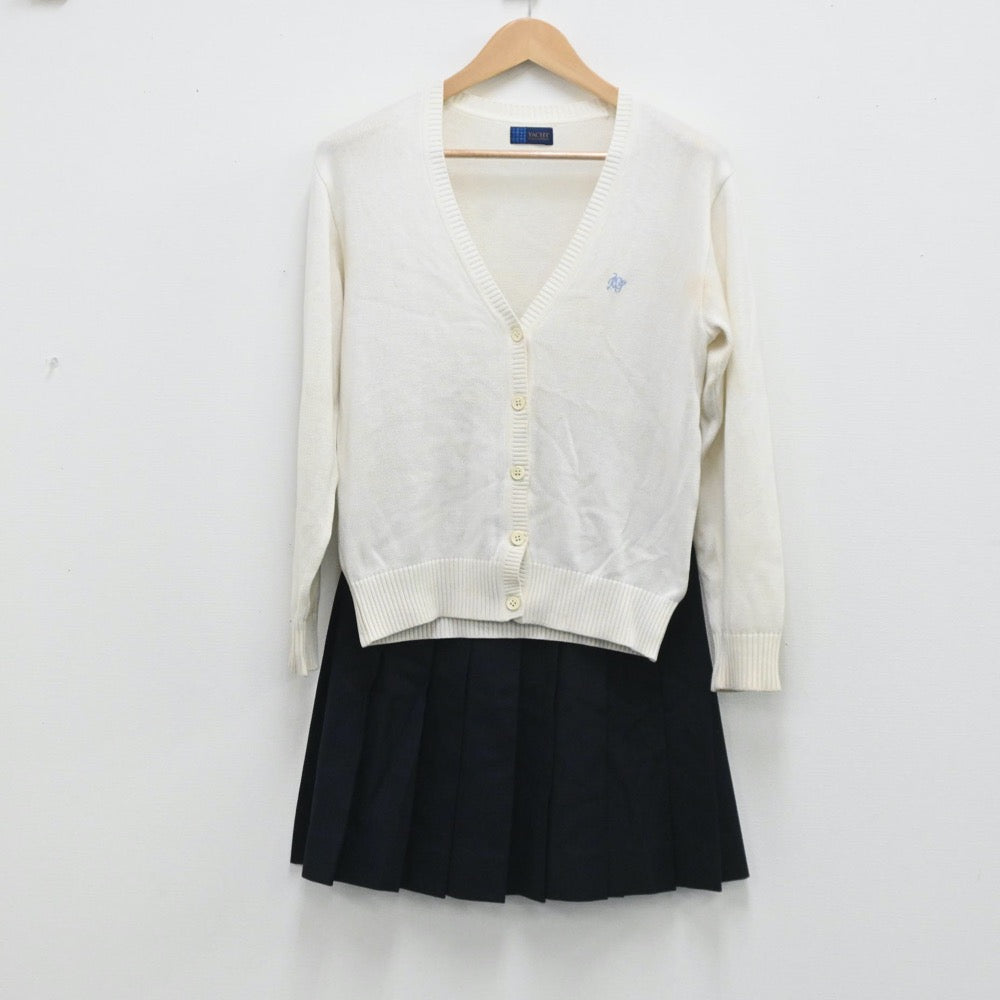 【中古】神奈川県 神奈川学園中学・高等学校 女子制服 2点（ニット・スカート）sf003718
