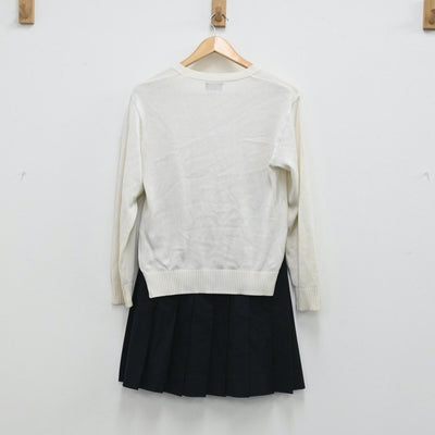 【中古】神奈川県 神奈川学園中学・高等学校 女子制服 2点（ニット・スカート）sf003718