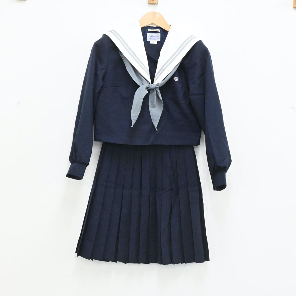 【中古】愛知県 津島東高等学校 女子制服 6点（セーラー服・スカート）sf003731