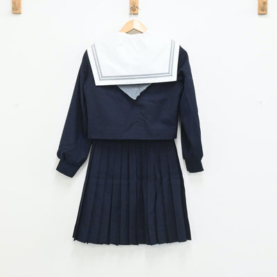 【中古】愛知県 津島東高等学校 女子制服 6点（セーラー服・スカート）sf003731