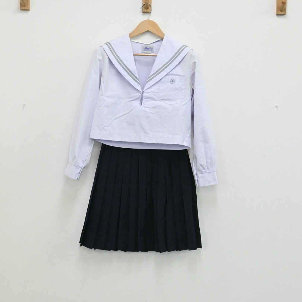 【中古】愛知県 津島東高等学校 女子制服 6点（セーラー服・スカート）sf003731