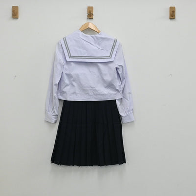 【中古】愛知県 津島東高等学校 女子制服 6点（セーラー服・スカート）sf003731