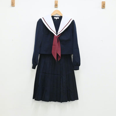 【中古】愛知県 安祥中学校 女子制服 3点（セーラー服・スカート）sf003735