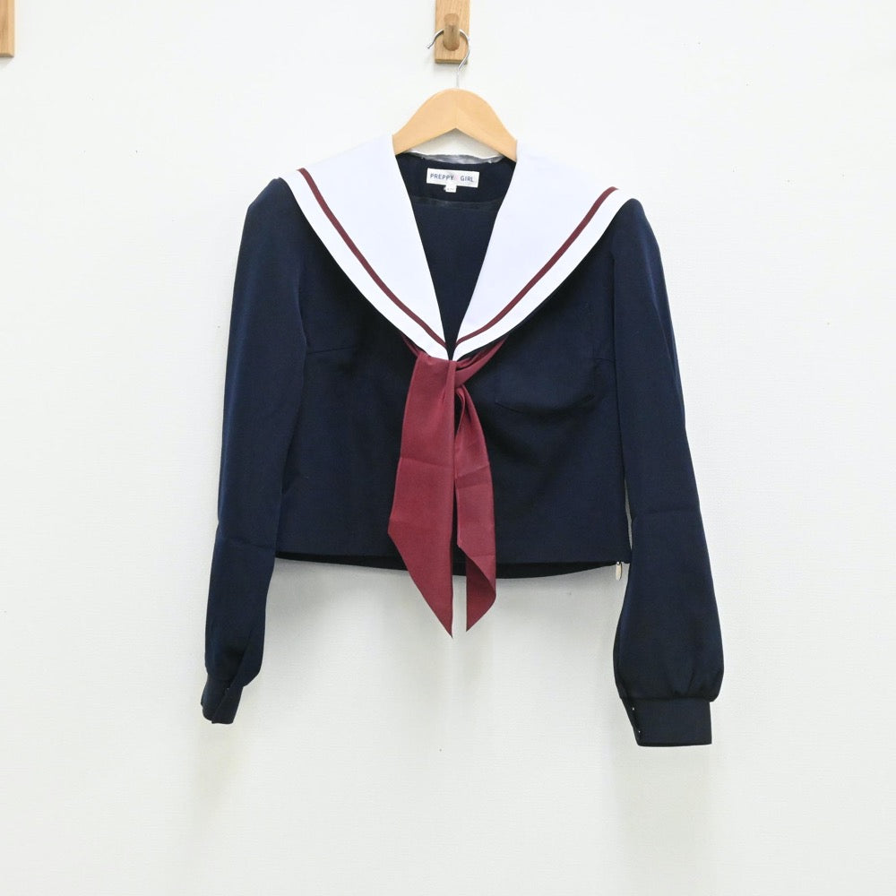 【中古】愛知県 安祥中学校 女子制服 3点（セーラー服・スカート）sf003735