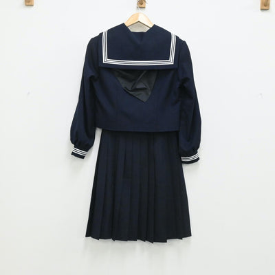 【中古】茨城県 総和中学校 女子制服 3点（セーラー服・スカート）sf003741