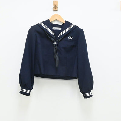 【中古】茨城県 総和中学校 女子制服 3点（セーラー服・スカート）sf003741