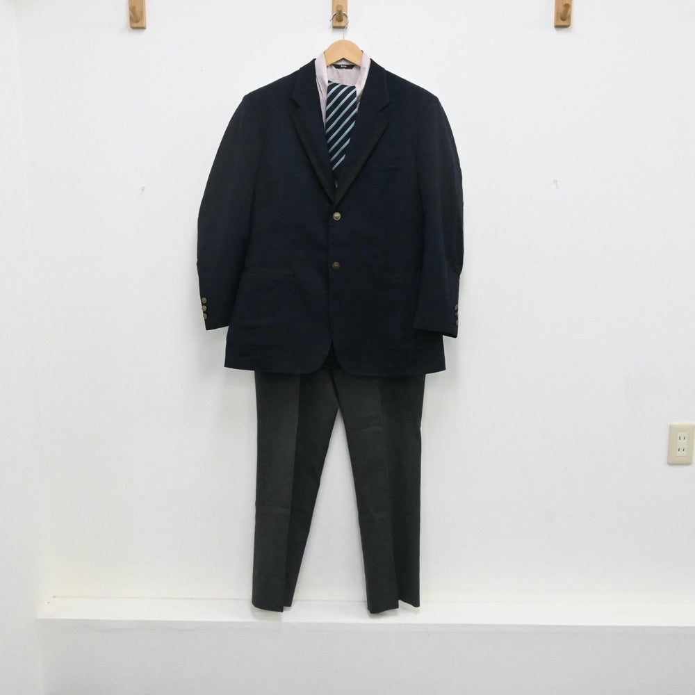 【中古】東京都 宝仙学園高等学校 男子制服 5点（ブレザー・シャツ・ニット・ズボン）sf003743
