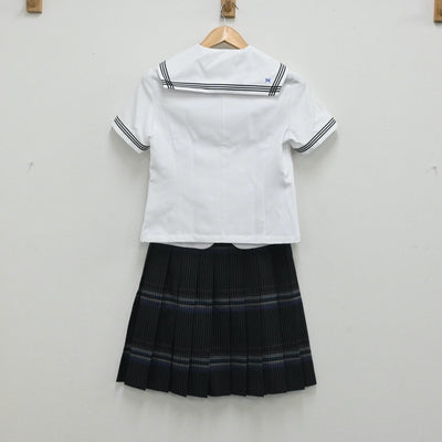【中古】大阪府 賢明学院高等学校 女子制服 2点（セーラー服・スカート）sf003759