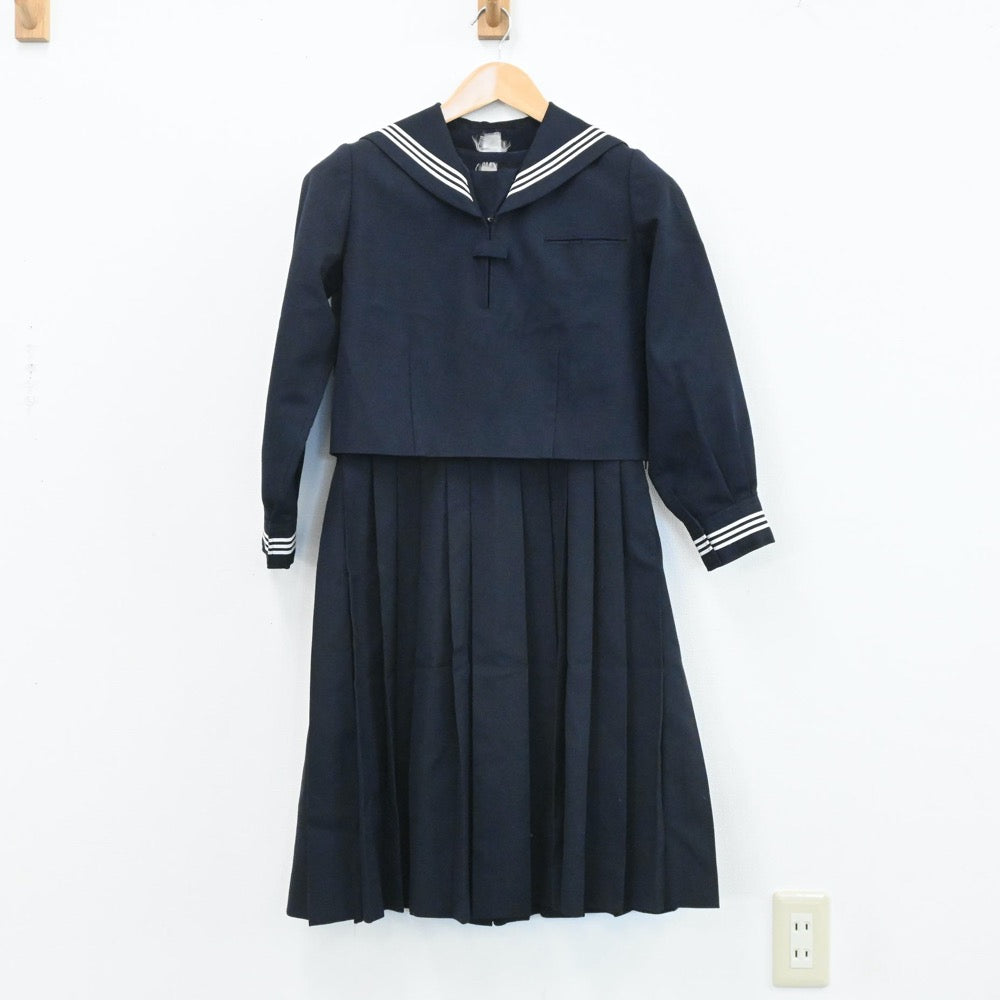 【中古】東京都 墨田区立本所中学校 女子制服 2点（セーラー服・ジャンパースカート）sf003766