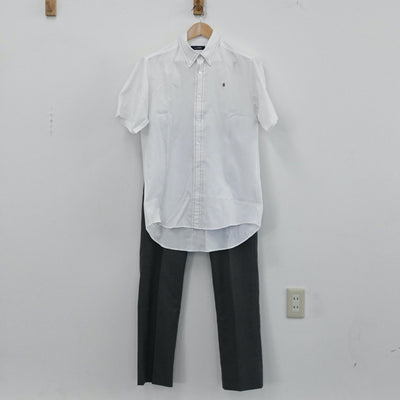 【中古】茨城県 常総学院高等学校 男子制服 3点（シャツ・ズボン）sf003774