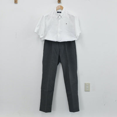 【中古】茨城県 常総学院高等学校 男子制服 3点（シャツ・ズボン）sf003774