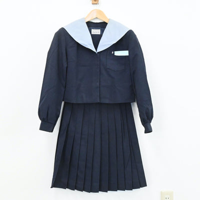 【中古】大分県 臼杵市立西中学校 女子制服 2点（セーラー服・スカート）sf003781