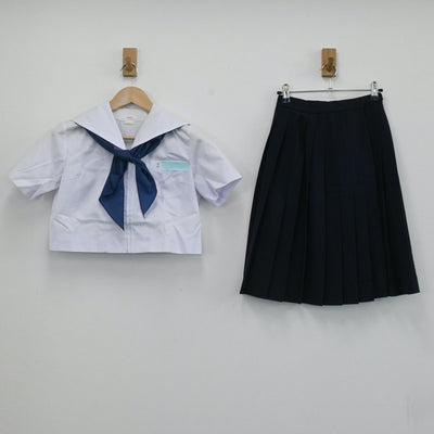 【中古】大分県 臼杵市立西中学校 女子制服 3点（セーラー服・スカート）sf003782