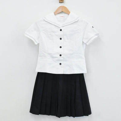 【中古】大分県 楊志館高等学校 女子制服 3点（セーラー服・スカート）sf003785