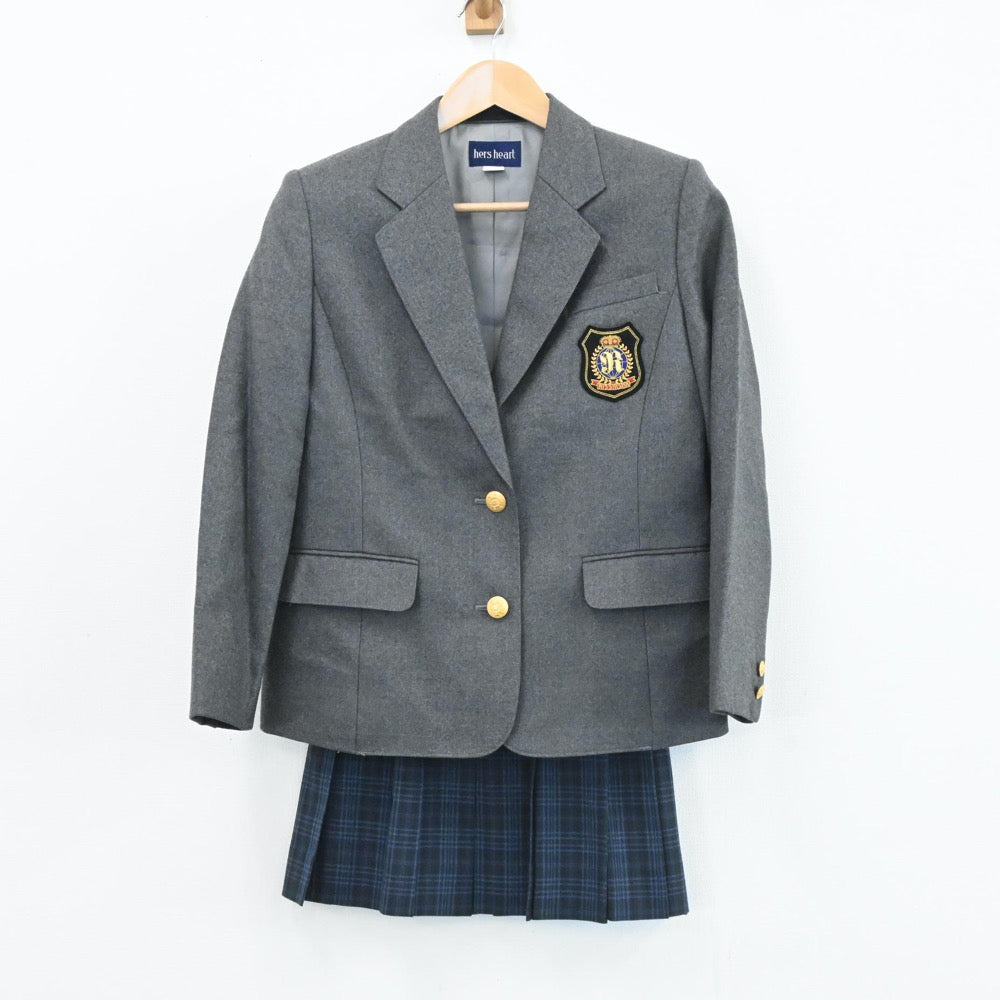 【中古】東京都 立志舎高等学校 女子制服 3点（ブレザー・スカート）sf003788