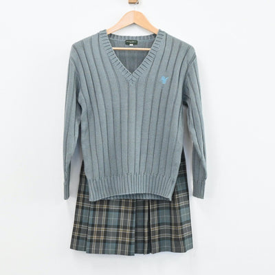 【中古】東京都 杉並学院高校 女子制服 4点（ブレザー・ニット・スカート）sf003790