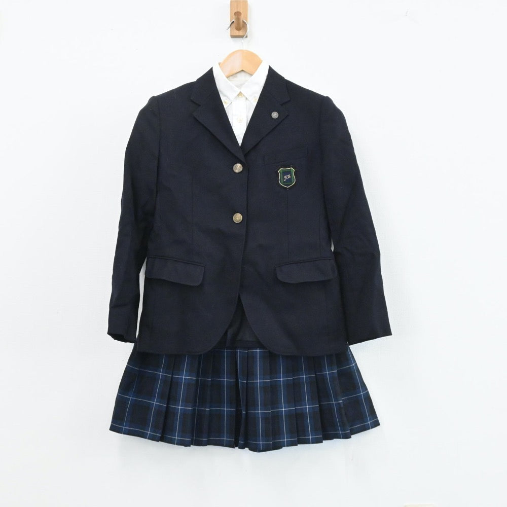 【中古】福岡県 福岡講倫館高等学校 女子制服 4点（ブレザー・シャツ・スカート）sf003794