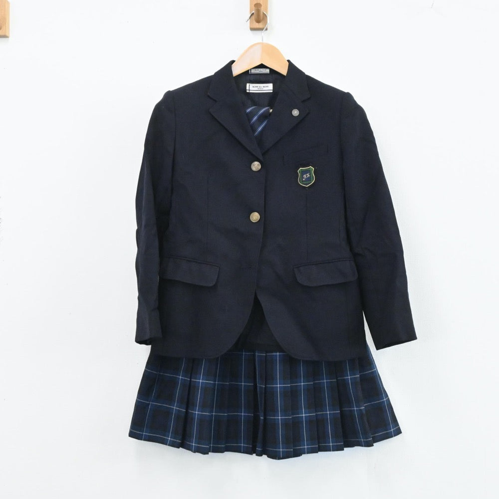 【中古】福岡県 福岡講倫館高等学校 女子制服 4点（ブレザー・シャツ・スカート）sf003794