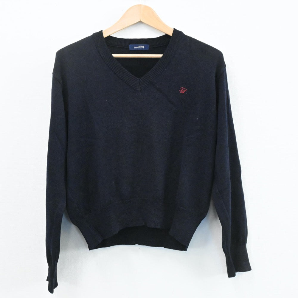 【中古】岡山県 高松農業高校 女子制服 2点（ブレザー・ニット）sf003797