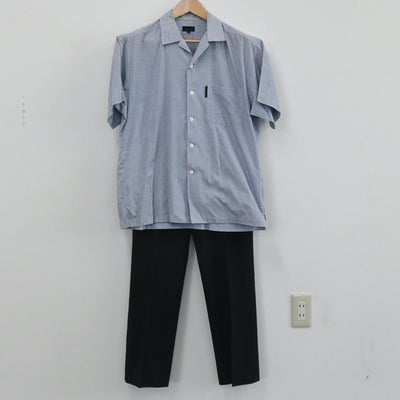 【中古】岡山県 岡山理科大学附属高等学校 男子制服 3点（シャツ・ズボン）sf003799
