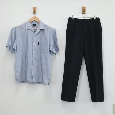【中古】岡山県 岡山理科大学附属高等学校 男子制服 3点（シャツ・ズボン）sf003799