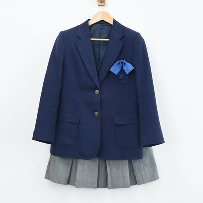 【中古】東京都 清新中学校 女子制服 4点（ブレザー・ベスト・スカート）sf003803