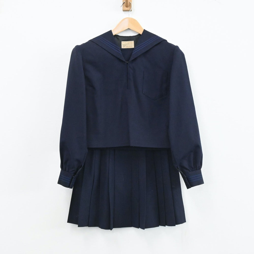 【中古】東京都 東京学芸大学附属高校 女子制服 3点（セーラー服・スカート）sf003821