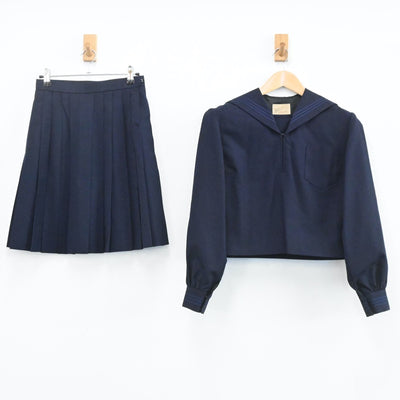 【中古】東京都 東京学芸大学附属高校 女子制服 3点（セーラー服・スカート）sf003821