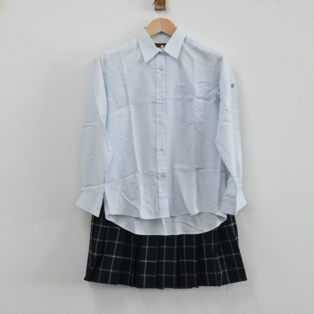 【中古】京都府 京都聖カタリナ高等学校 女子制服 7点（ブレザー・ニット・シャツ・スカート）sf003829