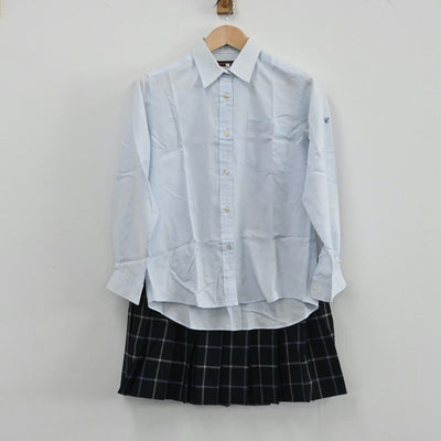 【中古】京都府 京都聖カタリナ高等学校 女子制服 7点（ブレザー・ニット・シャツ・スカート）sf003829