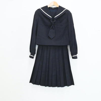 【中古】静岡県 愛鷹中学校 女子制服 4点（セーラー服・スカート・スカート）sf003841
