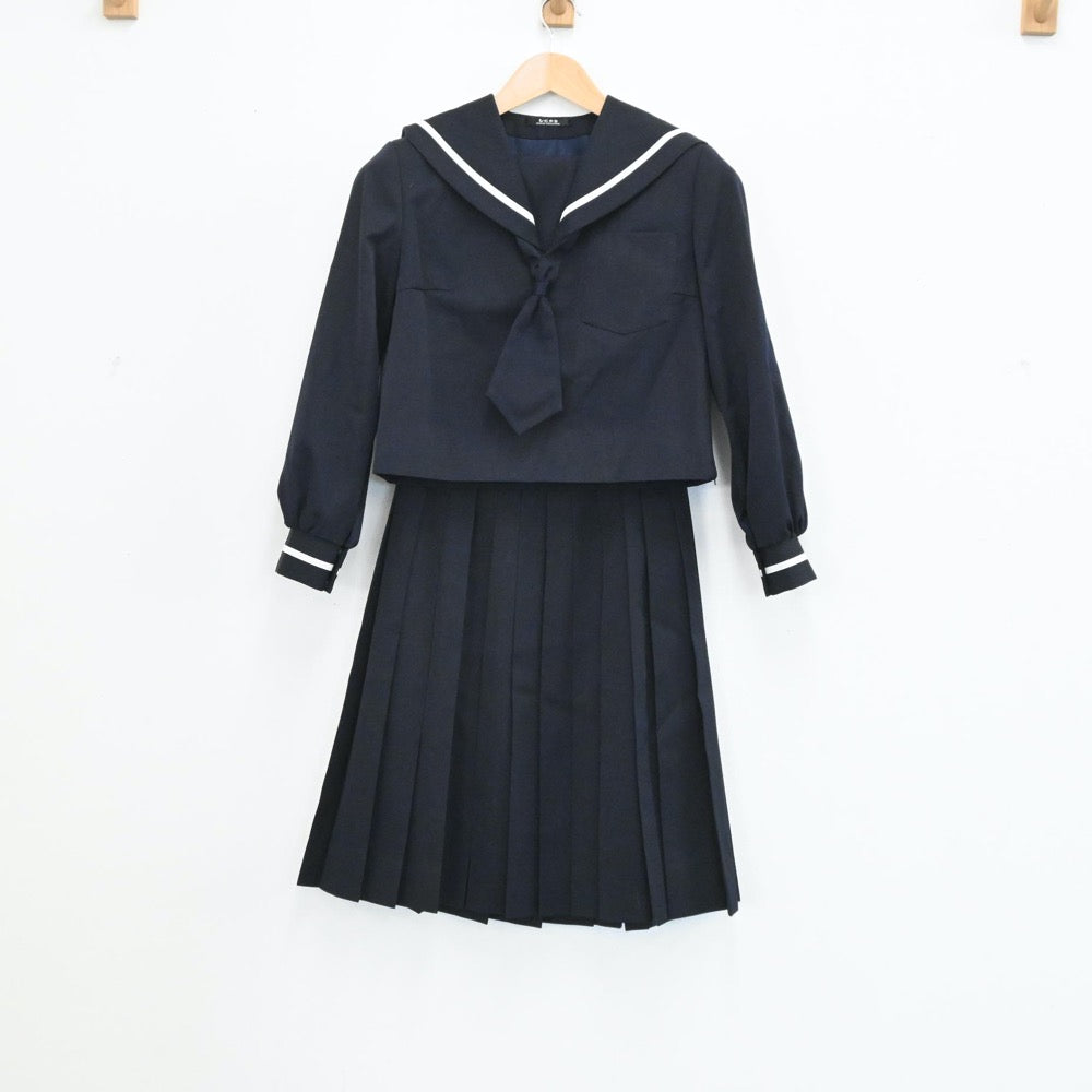 【中古】静岡県 愛鷹中学校 女子制服 3点（セーラー服・スカート）sf003842