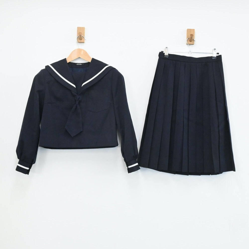 【中古】静岡県 愛鷹中学校 女子制服 3点（セーラー服・スカート）sf003842