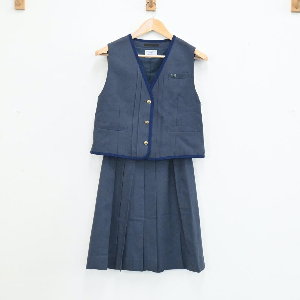 【中古】静岡県 加藤学園高等学校 女子制服 6点（ブレザー・ベスト・スカート）sf003848