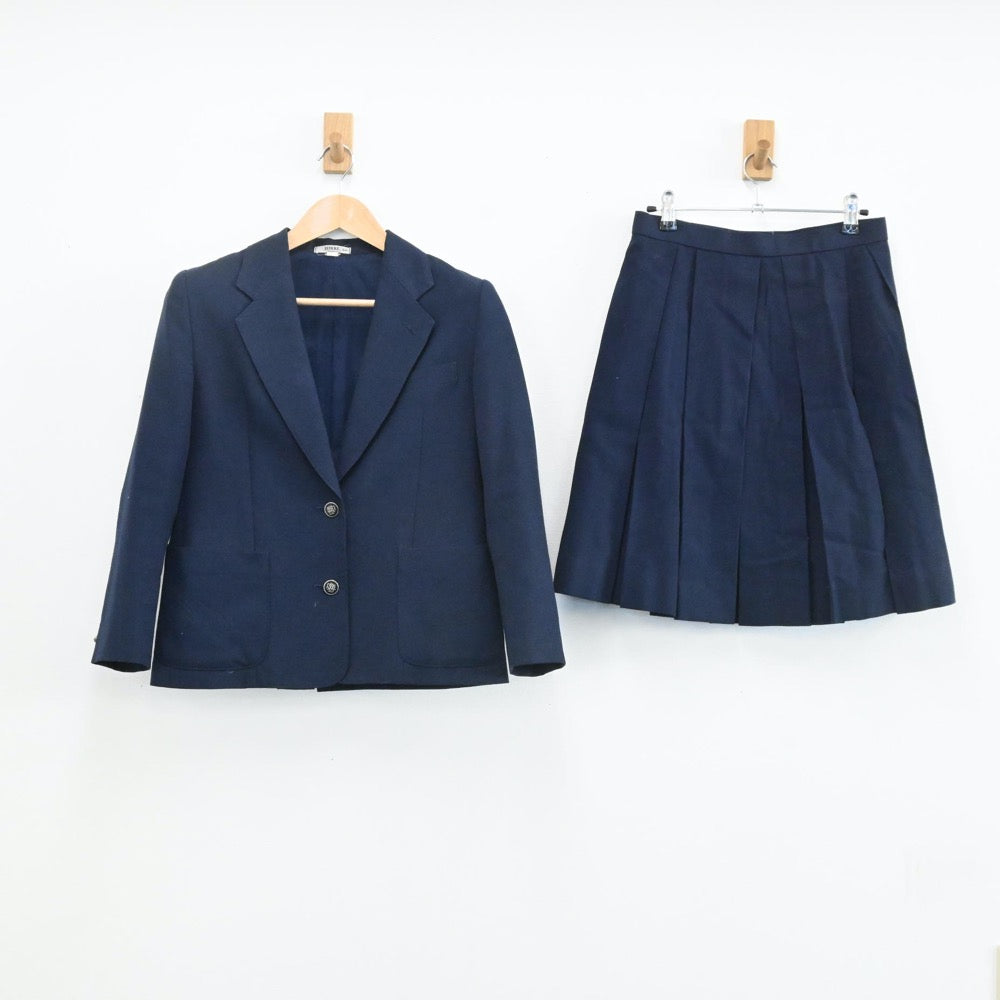 【中古】愛知県 春日井南高等学校 女子制服 4点（ブレザー・ベスト・スカート）sf003887