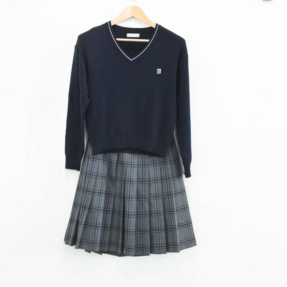 【中古】埼玉県 武南高等学校 女子制服 8点（ブレザー・シャツ・ニット・スカート）sf003895