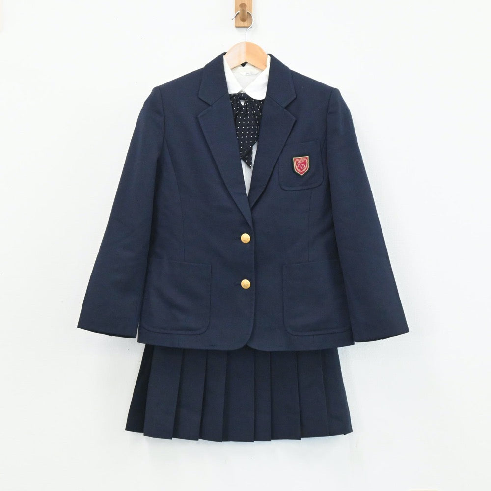 【中古】鹿児島県 鹿児島第一中学校 女子制服 5点（ブレザー・シャツ・ベスト・スカート）sf003899