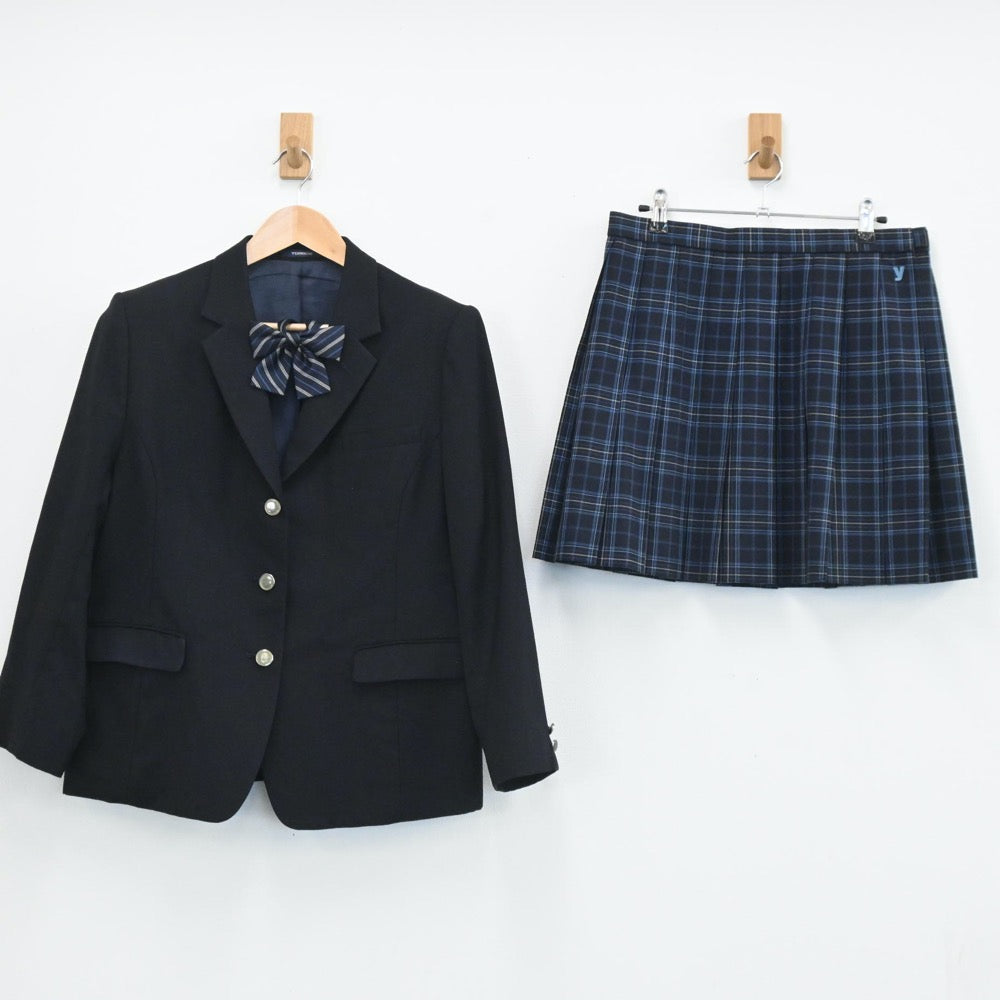 【中古】神奈川県 神奈川県立吉田島高校 女子制服 4点（ブレザー・スカート）sf003916