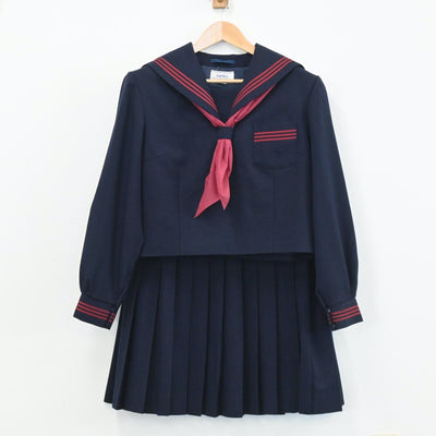 【中古】神奈川県 南足柄中学校 女子制服 2点（セーラー服・スカート）sf003917